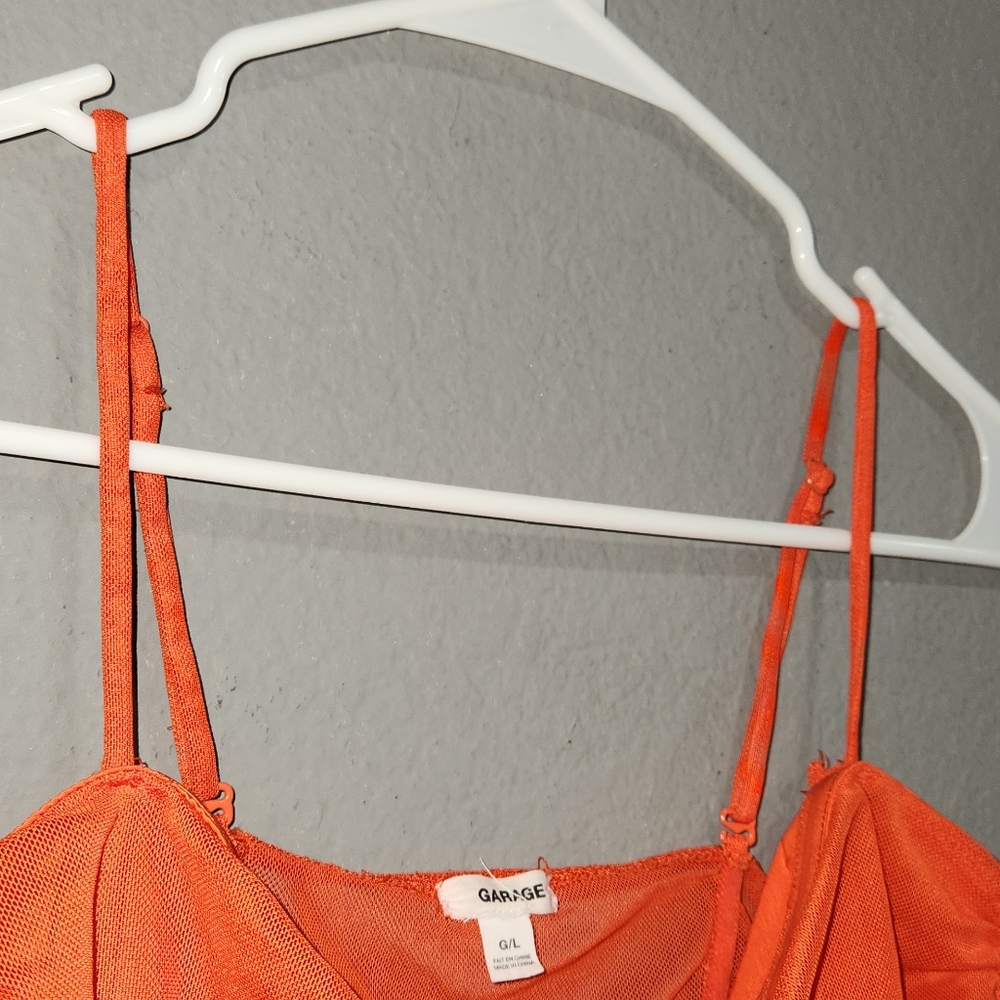 Orange crop top Size Large - Picture 9 of 11